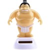 Yellow Sumo Wrestler Solar Power Swinging Car Interior Dashboard Ornament