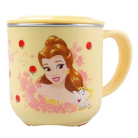 Everyday Delights Princess Belle Beauty & the Beast Durable ABS Stainless Steel Cup with Lid, 250ml