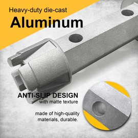 Hanpex Tub Drain Remover Wrench - Dual Ended for Bath & Shower Drains, Closet Spuds - Heavy Duty Aluminum