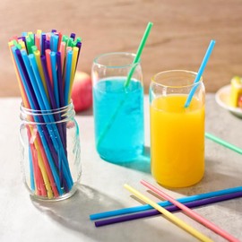 99 Pcs Plant-Based Reusable Straws with Cleaning Brush –Drinking Straws Made from Natural Corn for Smoothies, Milkshakes, Slushies
