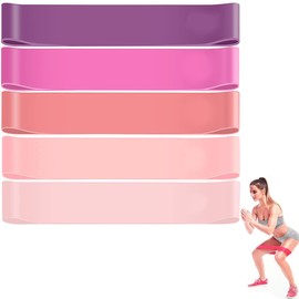 Resistance Bands,KISUOMAOYI Durable Set of 5 Elastic Bands for Women & Men, Ideal for Fitness Chest Expanding Arm Leg Yoga Pilates Physio Therapy Rehabilitation, Workouts and Full Body Exercise