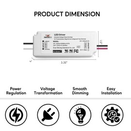 Ironsmith Lighting Products - Constant Current LED Driver Transformer (27-42 Volt | 21 Watt | Dimmable)