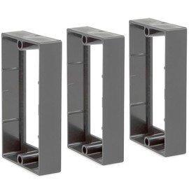 3-Pack 3/4" Single Gang Receptacle Outlet Box Extenders - Electrical Outlet Extender for Electrical Box and Electrical Outlet Switches - UL Listed - Made in U.S.A. (Black or Gray)