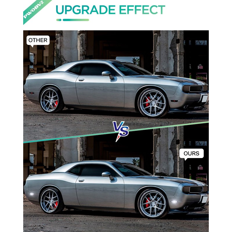 PWOBVZ Dynamic White LED Side Marker Lights Compatible for Dodge