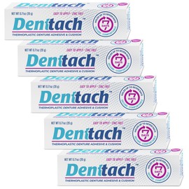 Denture Adhesive, Thermoplastic Denture Adhesive, Cushion and Reliner, Comfortable, Secure Denture Grip for Up to 7 Days, Non Glue, Zinc Free, Long Holding Denture Reliner (Pack of 5)