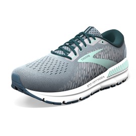 Brooks Women's Addiction GTS 15 Supportive Running Shoe - Grey/Navy/Aqua - 8.5 Wide