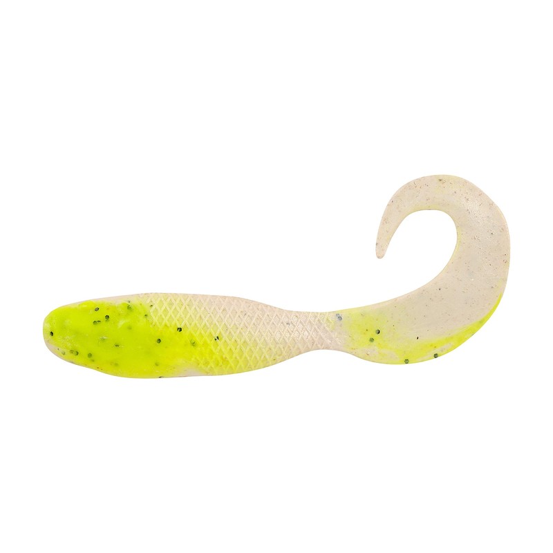 Gulp! Minnow Grub Chartreuse Pepper Neon 3in | 8cm