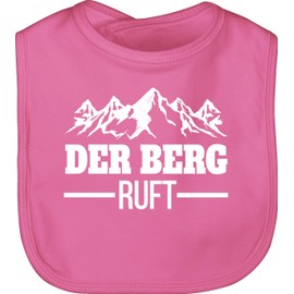 Shirtracer - Baby Bib - Sport & Exercise - The Mountain Calls, 2 Pink