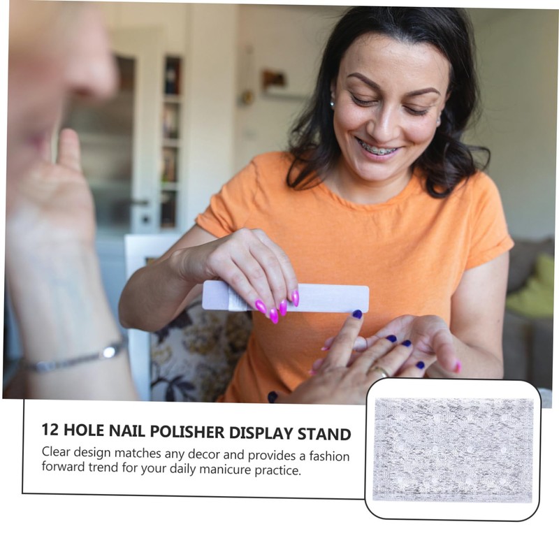 MERRYHAPY Acrylic Nail Drill Bit Stand 12 Holes Drill Bit