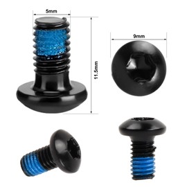 Zsanhua 12 Pcs Bike Disk Brake Bolts, Bicycle Rotor Screws M5 x10mm, Brake Rotor Bolts Black with T25 Star Wrench for MTB, Road Bike Mountain Bike, DIY Bike Repair
