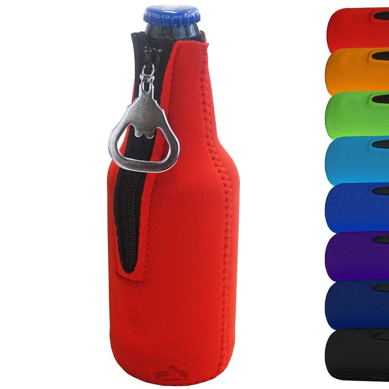 Neoprene Bottle Cooler Sleeves for 12oz Bottles with Bottle Opener-