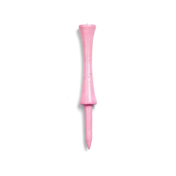 3 1/4" Inch Step Down Golf Tees | Made from Natural Hard Wood | Strong, Light Weight & Biodegradable Material | Pack of 100 - Pink