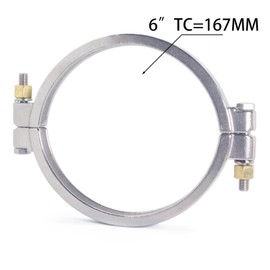 QMINOX TC 6" High Pressure Tri Clamp Sanitary Stainless Steel 304 Bolted Tri Clamp Clover