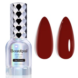 BEAUTPAL Red Gel Nail Polish 15ML Soak Off UV LED Gel Polish Nail Art Manicure Salon DIY at Home, Color 114 Rich Maroon