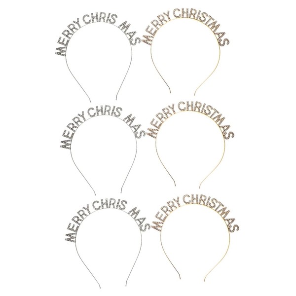 FOMIYES 3sets Letter Rhinestone Hairbands Spring Festival Decorative Headband Year