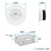 LUXRITE 4 Inch Trimless LED Recessed Lights with Junction Box,
