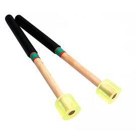 TUOREN 8.3" Rubber Head Percussion Mallets Sticks for Playing Tenor Steelpan, Steel Tongue Drum, W/Wooden Handle