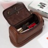 PU Leather Toiletry Bag Large Capacity Travel Organizer Bag with