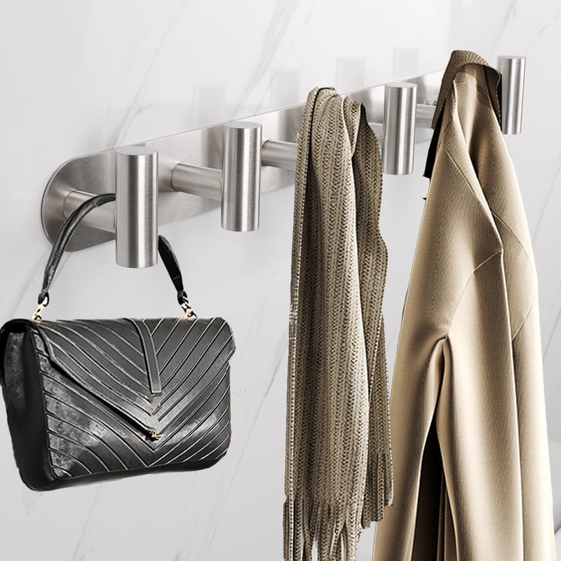 Vanloory Coat Hook Rack, Wall Mounted Coat Rack with 6