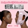 GGUFAY Wiederverwendbarer Chin Strap,V-förmiges Kinn Gesichtsstraffungsband,Face-Lifting Maske für Frauen,Gesichtslifting-Verband,Hellrosa
