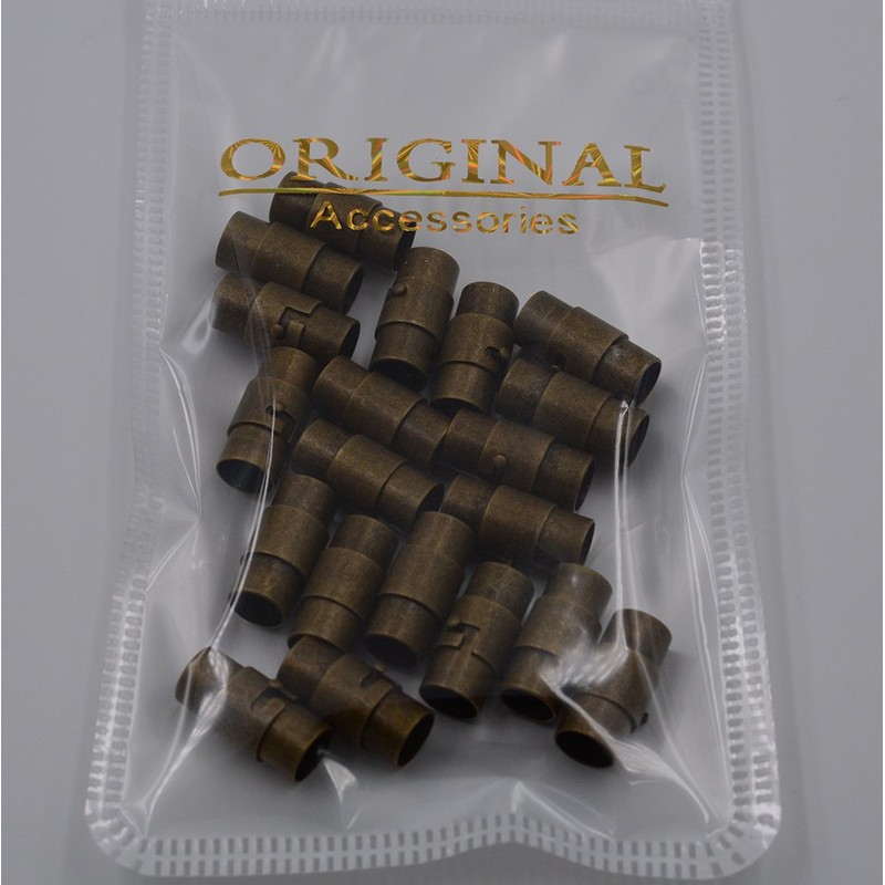 MOAMUN 10PCS Black Cord End Caps Bracelet End Caps Locking