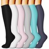 CHARMKING 6 Pairs-Compression Socks for Women & Men Circulation Best