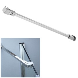 Stainless Steel Frameless Shower Door Fixed Panel Wall to Glass Support Bar for 1/4" to 3/8" Thick Glass by KAFENDA (500mm / 19.7", Polished Chrome)