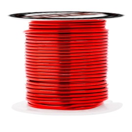 Craftwire USA Aluminum Wire (14 Gauge, Red, 60 FT) - Versatile Soft Wire for Crafting, Sculpting, and Jewelry Making - Colored Aluminum Wire - Durable and Easy to Shape - Ideal for DIY Projects