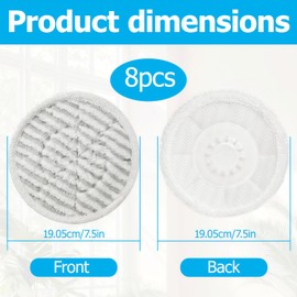Kokoie 8 PCS Steam Mop Pads Compatible with Shark S6002UK, S7201UK