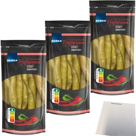 Edeka Peperoni Pepperons Sharp Hand Picked Pack of 3 (3 x 250 g Pack) + usy Block