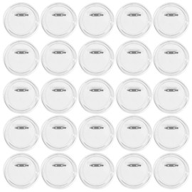 25Pcs 3.15 Inch Button Badges with Pin, Clear Button Badges Craft Buttons Large Photo Buttons Pins Picture Acrylic Design Button Badge for Craft Supplies, DIY Badges Pins, School Projects (8cm)