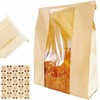 Bewinnd 90 Pack Large Kraft Paper Bread Bags for Homemade