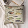 Farmhouse Fish Pillow Covers,Vintage Style Cabin Rustic Fishing Pattern Print