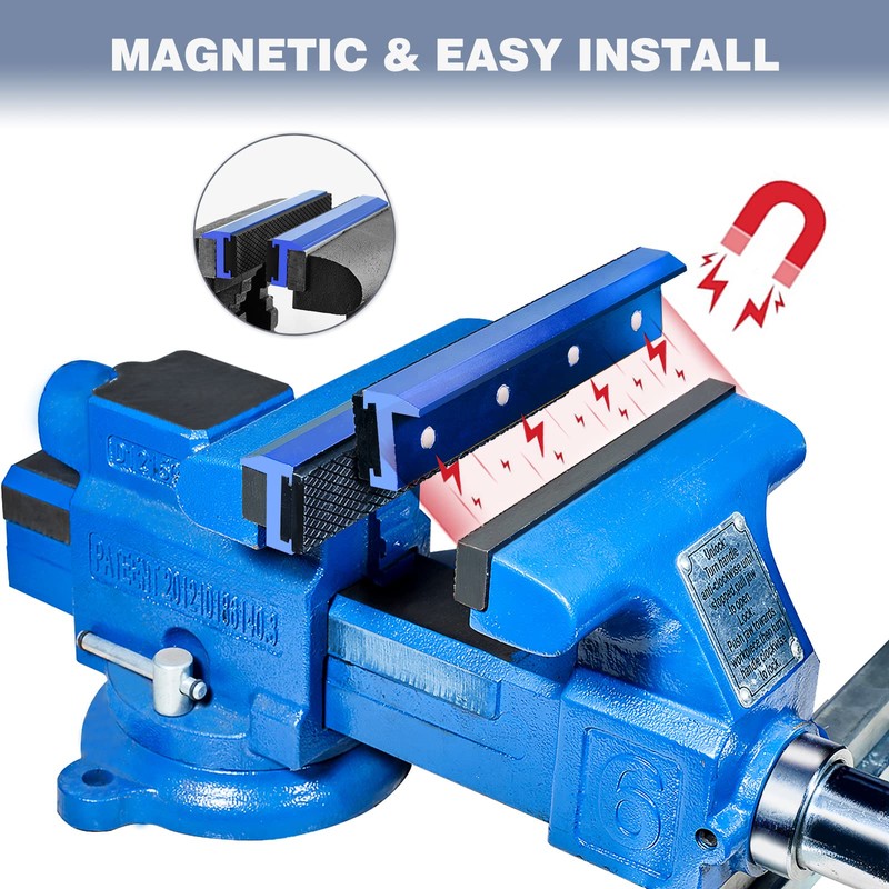 TRISENSE 6" Vise Jaws, Universal Soft Vice Jaws Pads Covers