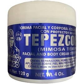 Del Indio Papago Tepezcohuite 120G Crema Piel Colageno Y Vitamina E Protector Solar Spf-15 Blanco