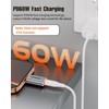 HOWJIM USB C to Light-ning Headphone Audio Adapter,PD60W Fast Charging