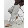 Men's Basic Fleece-lined Casual Straight Fit Slacks - New 2025 Autumn/Winter Collection Sweatshirt Blue XL 2ea