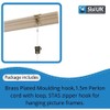 Picture Hanging Brass Moulding Hooks with Perlon Clear Cable Cord
