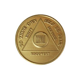 28 Year Bronze AA (Alcoholics Anonymous) - Sober / Sobriety / Birthday / Anniversary / Recovery / Medallion / Coin / Chip