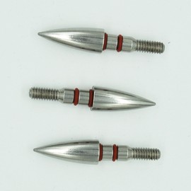 YIMEI 12pcsField Points Archery ArrowTips100-200 Grain Field Points5/16inch Screw in Bullet Points Arrowheads Broadheads for Crossbow Recurve Bow Compound Bow (100Grains)