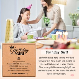 UPROMI Birthday Gifts, 6 7 8 9 10 11 12 13 14 15 16 17 18 Year Old Birthday Gift Ideas, Happy Birthday Bracelet Decorations Gifts, Birthday Presents for Teen Teenage Her