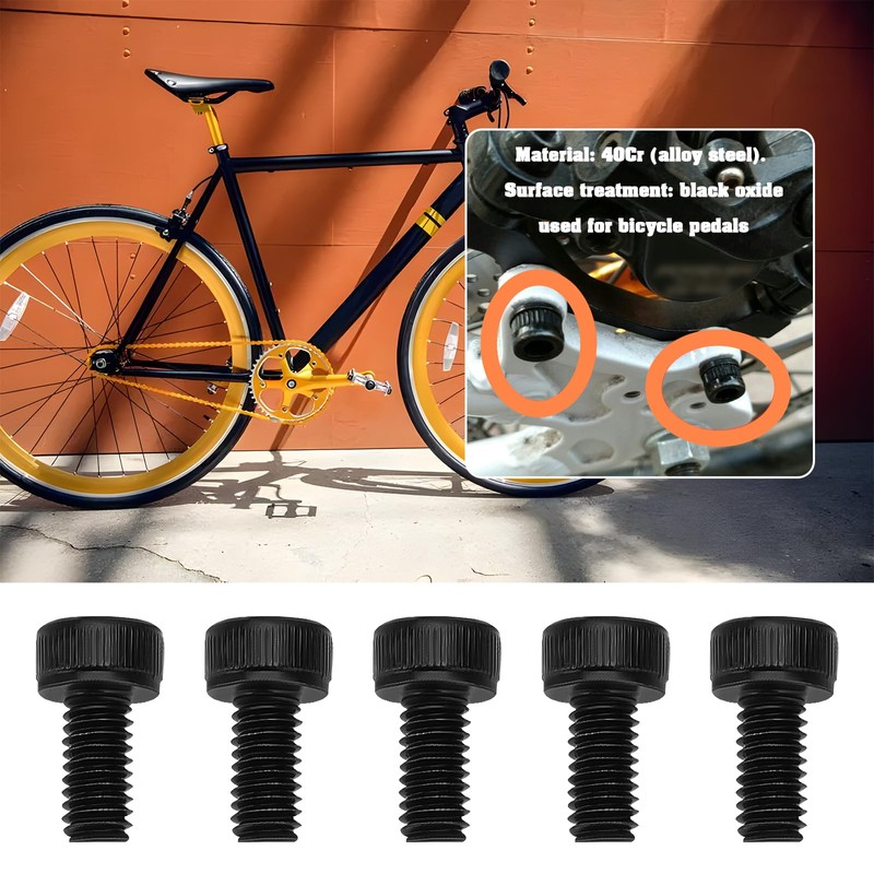 ECSiNG Pack of 48 Bicycle Pedal Bolts Screws M4 x