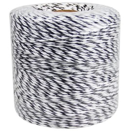 Farmily Portable Electric Fence Polywire, 1312 Feet 400 Meter, 9 Conductors, Black and White Color