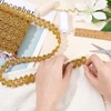 FINGERINSPIRE 20 Yards Metallic Braid Trim Gold Flower Shape Lace