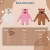 WISREMT Newborn Baby Snowsuit Bear Onesie Suit Boys Girls Fleece