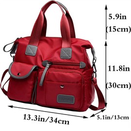 FiveloveTwo Women Ladies Multipocket Nylon Hobo Top-handle Bags Shoulder Crossbody Bag Totes Satchels Handbags and Purses…