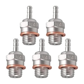 5Packs RC Glow Plug #4 N4 Medium Hot Spark Nitro Engine Parts 70117 Compatible with Traxxas Kyosho Redcat HPI HSP 1/8 1/10 RC Car Truck Buggy