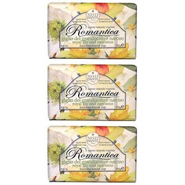 Saponeria Nesti Firenze:"Giglio del Granducato e Narciso" Luxurious Natural Soap,"Romantica" Line 8.8 Ounces (250g) Packages (Pack of 3) [ Italian Import ]