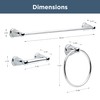 Franklin Brass Kinla 3-Piece Bathroom Set Polished Chrome 24" Towel