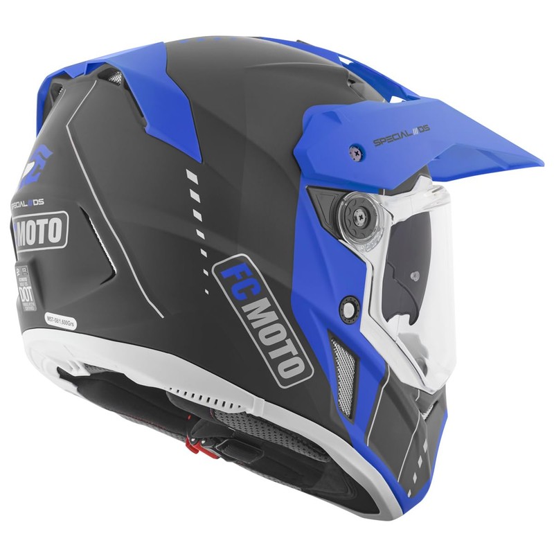 FC-Moto Pro Air Enduro Helmet, Black/Blue, S